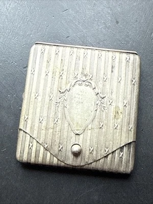 BOITE ANCIENNE étui PILULE POUDRIER Argent Massif art nouveau 1900 - Photo 1/4