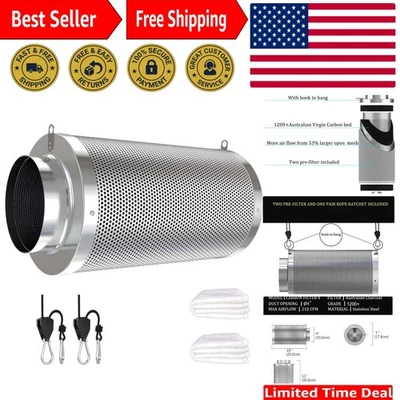 Filtro de carbono de alta eficiencia de 4"" con carbón virgen australiano y suspensión de cuerda Foto 1 de 4