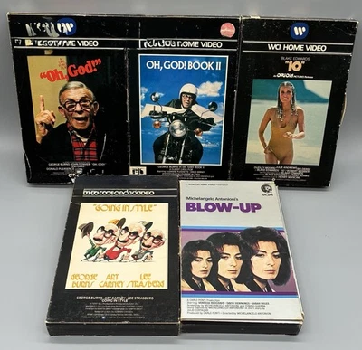 VHS Big Box Lot Of 5 - Oh God 1 & 2, Bo Derek “10”, Blow-Up And Going In Style - Image 1 of 4