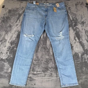 Levis 721 High Rise Skinny Jeans Damen 22W Blau Stretch Denim Übergröße Distres - Bild 1 von 14