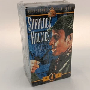 Sherlock Holmes Mystery Classics (VHS, 1998, 4 Tape Box Set) Black & White - Picture 1 of 4