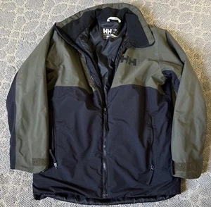 Helly Hansen 152/12 Yr Green Black Jacket - Picture 1 of 5