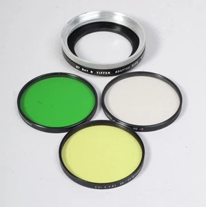 3 HASSELBLAD SERIES 8 FILTERS W B50 FILTER ADAPTER YELLOW GREEN HAZE CLEAN GLASS - Picture 1 of 4