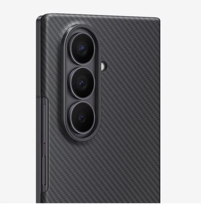 Samsung Galaxy Z Fold7 Aramid Fibre Carbon Shield Case + 2 Films Genuine UK - Image 1 of 4