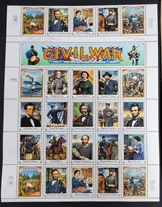 US Stamps Scott #2975 Civil War Gutter Sheet Autographed by Artist, Certified - Picture 1 of 11
