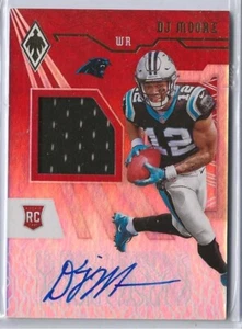 2018 Panini Phoenix DJ Moore Red Holofoil Rookie RPA #/299 #RJA-DM Panthers - Picture 1 of 2