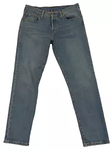 Jeans uomo Levi's 501 CT 31x28 bottoni blu mosca personalizzato gamba affusolata lavaggio chiaro USA - Foto 1 di 17