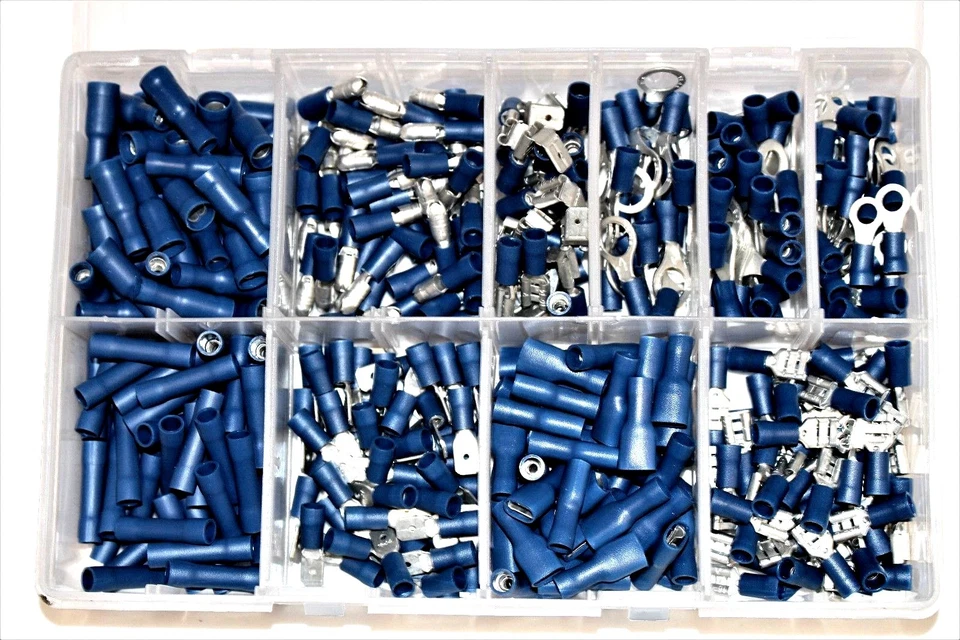 Sortimentskarton blaue Crimpklemmen Menge 400 Stück elektrische Verkabelung AT81 - Bild 1 von 1