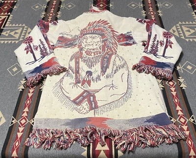 Western Wear Native Chief Plumero Bata OS Manta Abrigo BR Foto 1 de 4