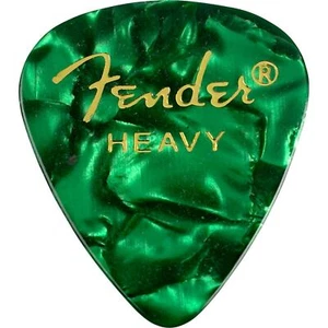 Fender Premium Celluloid 351 Shape Guitar Picks, Heavy, Green Moto, 12-Pack - Picture 1 of 3