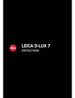 Leica D-LUX 7 Kamera gedruckt Bedienungsanleitung/Handbuch/Bedienungsanleitung A5 290 Seiten