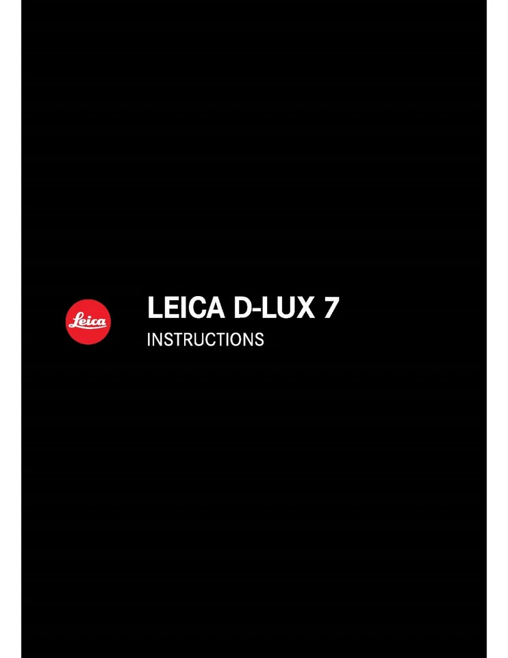 Libro di istruzioni stampato con fotocamera Leica D-LUX 7 / manuale / manuale utente A5 290 pagine