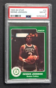 1983-84 STAR DENNIS JOHNSON #32 PSA 8 - Picture 1 of 2