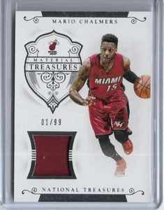RARA TARJETA RELIQUIA 2014-15 PANINI TREASURES MARIO CHALMERS #MT-MC ~ 01/99 ~ ÚNICA  - Imagen 1 de 2