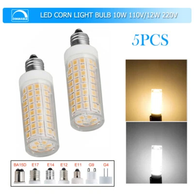 5X Dimmable 10W 12W Led Corn Light Bulb G4 Daylight Warm White Ceramic Lamps - Image 1 of 4