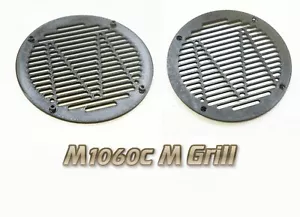 M Logo Rost Stil Grill Mod L/R Set für Monoprice M1060C Kopfhörer Abdeckung - Bild 1 von 9