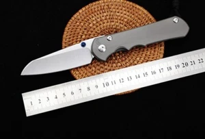 New CNC S35V Blade Sebenza 21 Style Full TC4 TITANIUM Handle Folding knife DF188 - Picture 1 of 9