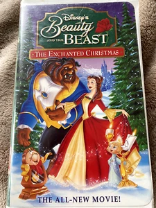 BEAUTY AND THE BEAST THE ENCHANTED CHRISTMAS VHS Home Video Tape Walt Disney - Picture 1 of 8