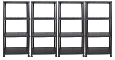 Ondis24 4x Kunststoffregal Steckregal Büroregal Schwerlastregal Lagerregal