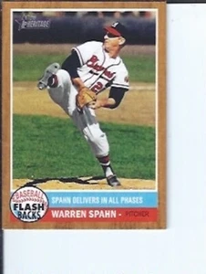Warren Spahn 2011 Topps Heritage Baseball Flashbacks - Picture 1 of 1