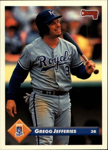 1993 Donruss Baseball Card #307 Gregg Jefferies