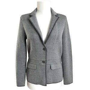 Talbots Petite 0P Herringbone Merino Wool Blazer Womens Academia Preppy Jacket - Picture 1 of 11