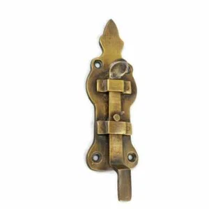 small BOLTS french old Antique style door furniture heavy brass flush 4.1/2" - Picture 1 of 1