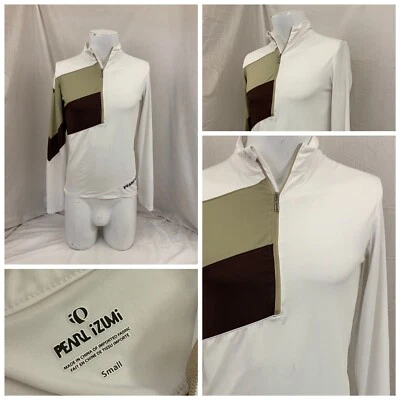 Pullover Pearl Izumi 1/2 Cremallera S Blanco Ciclismo Poli Manga Larga LNWOT YGI R1-900 Foto 1 de 4