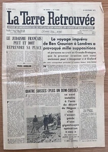 Antique Original Newspaper La Terre Retrouvee 1950 - Picture 1 of 8