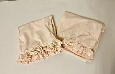 Vintage Pioneer Woman king cotton ruffle pillowcases in Peachy pink GUC
