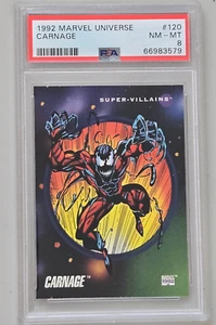 Tarjeta coleccionable Impel Marvel Universe Series 3 Carnage #120 1992 | PSA 8 casi nueva-como nueva - Imagen 1 de 4