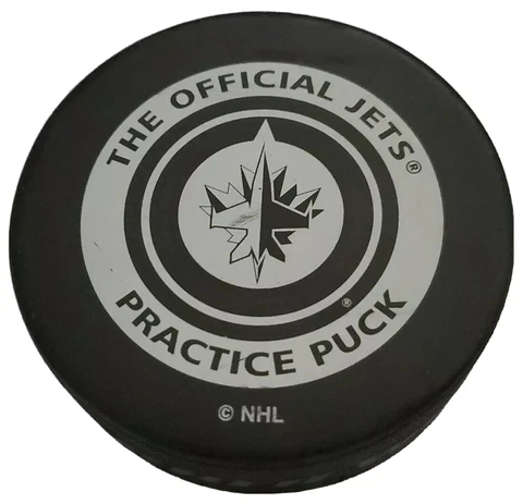 THE OFFICIAL JETS PRACTICE PUCK NHL SHER-WOOD MFG. MADE IN CANADA 🇨🇦 RARE Cover