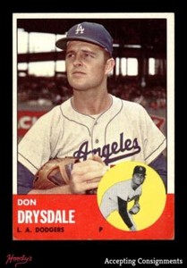 1963 Topps #360 Don Drysdale EX-MT DODGERS HOF