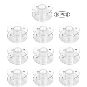 10x Home Sewing Machine Bobbins Durable Clear PC Plastic Smooth Edge 21x21x11mm - Picture 1 of 6