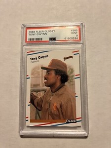 1988 FLEER GLOSSY #585 TONY GWYNN PSA 9 MINT SAN DIEGO PADRES HOF