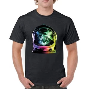 Space Cat T-Shirt Neon Galaxy Kitten Austronaut süß Tee Shirt - Bild 1 von 77
