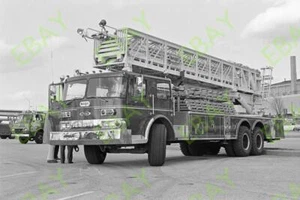 35mm B&W Photo Negative: 1976 PIERCE MORITA Fire Apparatus - Picture 1 of 2