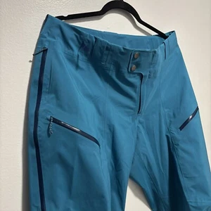 Patagonia Stormstride Pants Womens LARGE Blue Waterproof Shell H2No NEW $449 - Picture 1 of 15