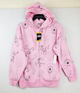 Disney Micky Maus bestickt Damen Hoodie Sweatshirt Frontreißverschluss - Bild 1 von 8