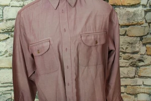 CYPRESS COVE Men’s Designer Shirt Silk Cotton Blend Mauve Rose Color Flap 2XL - Picture 1 of 10