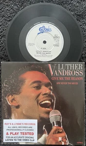 Luther Vandross – Never Too Much / Give Me The Reason 7'' Vinyl TESTED EX+ VIDEO - Imagen 1 de 8