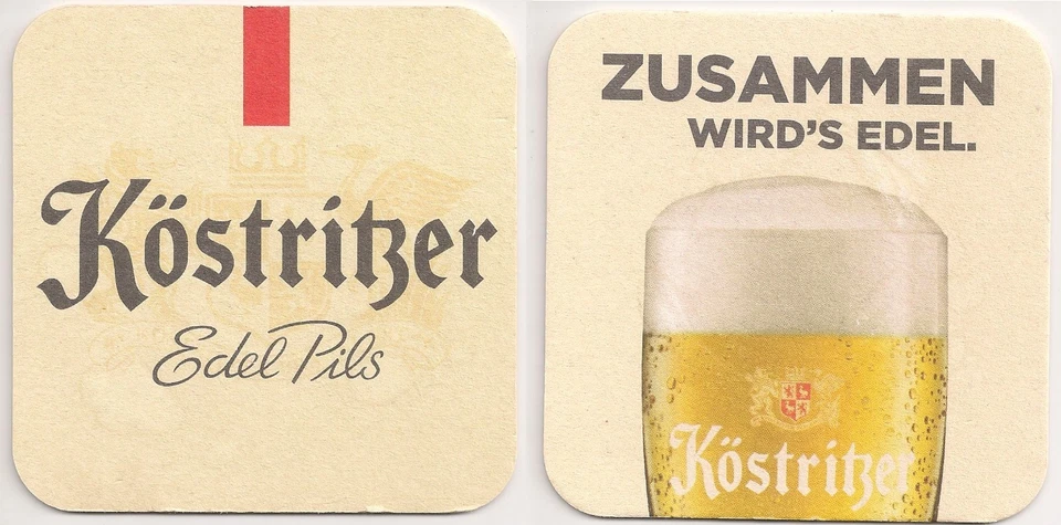 Köstritzer Schwarzbier - Bierdeckel "EdelPils - Zusammen wird's edel." - Bild 1 von 1