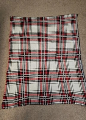 Red, Black, and White Flannel Blanket 5' x 3.5' (60 x 42 In) - Image 1 of 2