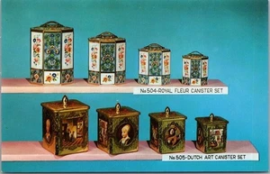 Vintage Mail Order Advertising Postcard CANISTER SET Daher Company New York City - Picture 1 of 2