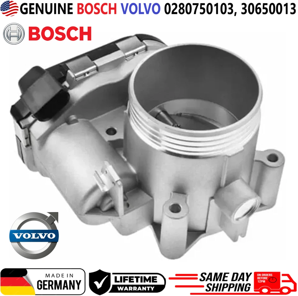 Cuerpo de acelerador Bosch genuino para Volvo S60 S80 V70 XC70 XC90 2002-2013, 30650013 Foto 1 de 4