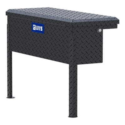 UWS 36" Truck Side Tool Box w/ Low Profile Heavy Packaging Matte Black Aluminum Foto 1 de 4