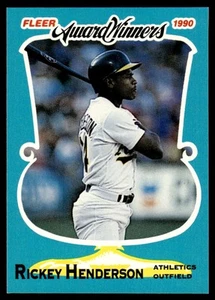 1990 Fleer Award Winners Rickey Henderson Oakland Athletics #18 - Picture 1 of 2