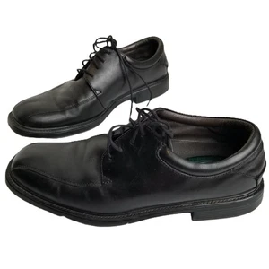 Nunn Bush Black Leather Derby Dress Shoes Size 10.5 Medium Comfort Gel Business - Picture 1 of 13