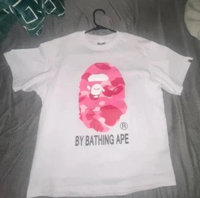 Мужская футболка Bape из хлопковой смеси большого размера - Изображение 1 из 2