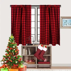 Buffalo Check Curtains Buffalo Plaid Curtains Blackout Curtains Farmhouse Cou... - Bild 1 von 7